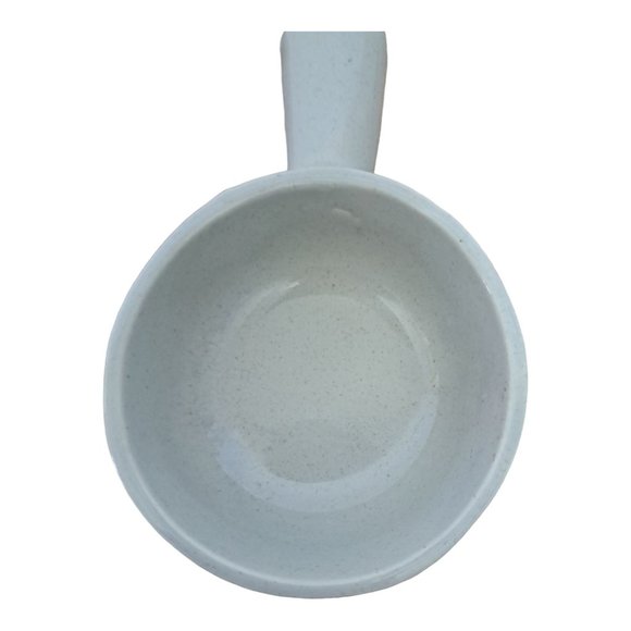 GRAYSTONE McCoy Nelson Soup Bowl Handle Round Gray Drip on Ivory USA Pottery - Picture 13 of 13